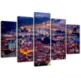 Leinwandbild 5 teilig, Stadt Prag Architektur  