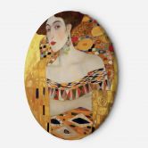 Rundes Leinwandbild - Gold Porträt einer Frau - G. Klimt 