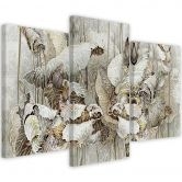 Leinwandbild 3 teilig, Saint Lotos Blumen 