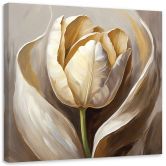 Leinwandbild Tulpenblumen wie handgemalt 