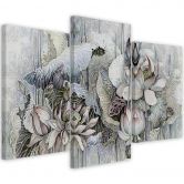 Leinwandbild 3 teilig, Saint Lotos Blumen 