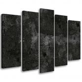 Leinwandbild 5 teilig, Alte Betonwand 