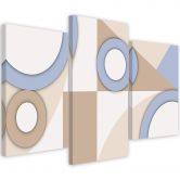Leinwandbild 3 teilig, Geometrische Abstraktionsformen 