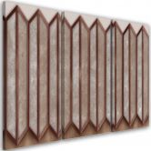 Leinwandbild 3 teilig, Buntes 3D -Fenster 