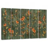 Leinwandbild 5 teilig, Lilia gelbe Blume 
