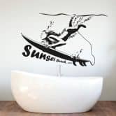 Wandtattoo Surfing Girl 