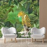 Fototapete, Panther Tier Dschungel Exotisch grün - Andrea Haase 