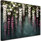 Canvasbillede, Hængende blåregnblomster 