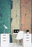 Fototapete, Pastell Holz Vintage 