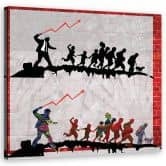 Canvas schilderij, Banksy de zweep 