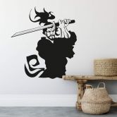Wandtattoo Kämpfender Samurai 