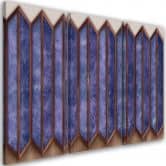 Leinwandbild 3 teilig, Buntes 3D -Fenster 