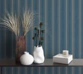 Vliestapete Streifen Klassisch, Romantisch, Opulent in Blau  