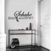 Wandtattoo Bitte Schuhe ausziehen 2 