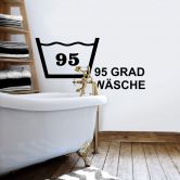 Wandtattoo Wäschezeichen 95 Grad 