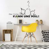 Wandtattoo Der frühe Vogel kann uns mal 2 