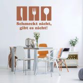 Wandtattoo Schmeckt nicht gibt's nicht 2 