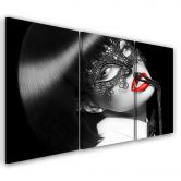 3-delige canvasprint, vrouwelijke Sey 
