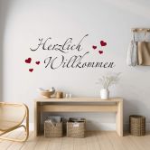 Wandtattoo Herzlich Willkommen 4 (2-farbig) 