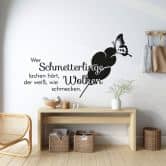 Wandtattoo Wer Schmetterlinge lachen hört... 2 