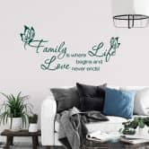 Wandtattoo Family is where life begins... 