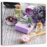 Leinwandbild, Zen Spa Lila Seife 