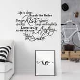 Sticker mural - Life is short... 