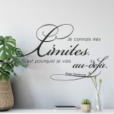 Sticker mural - Je connais mes limites... 