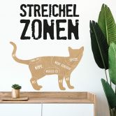 Wandtattoo Streichelzonen Katze 
