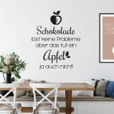 Wandtattoo Schokolade löst keine Probleme... 