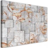 Leinwandbild, Lilien Blumen 3D Hintergrund 