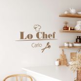 Wandtattoo + Name Lo chef 