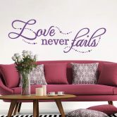 Wallsticker -  Love never fails 