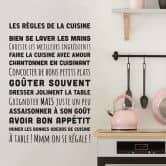 Wandtattoo Les Règles de la cuisine 