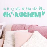 Wandtattoo Ich bin so satt... 