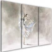 Leinwandbild 3 teilig, Ballerina Pirouet 