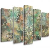 Leinwandbild 5 teilig, Mosaik der Sterne 