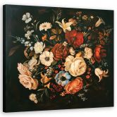Leinwandbild Retro Vintage Blumen 
