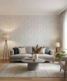 Vliestapete Streifen Modern in Creme  