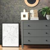 grafisk tapet, non-woven tapet Novamur Jackie antracit 