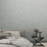 Vliestapete mit geometrischen Rauten grau, beige Grafisch 
