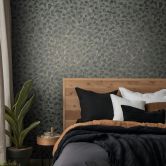 Vliestapete Blätter, Beton Floral Natur in Grau 