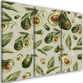 Leinwandbild 3 teilig, Avocado -Hälften 