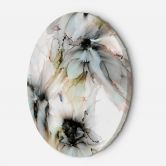 Rundes Leinwandbild Beige Abstraktion Aquarell 