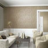 Vliestapete mit feinen Ästen beige Floral 
