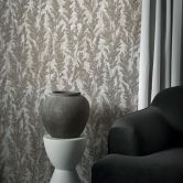 Vliestapete mit feinen Ästen silber Floral 