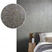 Vliestapete mit starkem Textil-Look grau, silber Struktur 