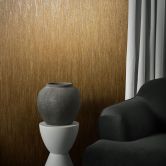 Vliesbehang met lichte lijnen en strepen bruin effen 