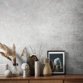 Vliestapete mit glänzender Betonoptik weiß Struktur 