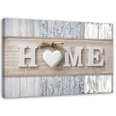 Leinwandbild, Home Herz Shabby Chic 